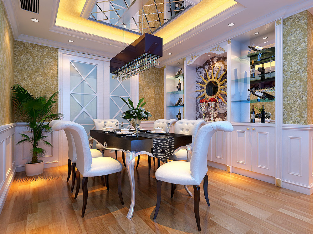 城投瀚城160平四室兩廳歐式風格裝修效果圖