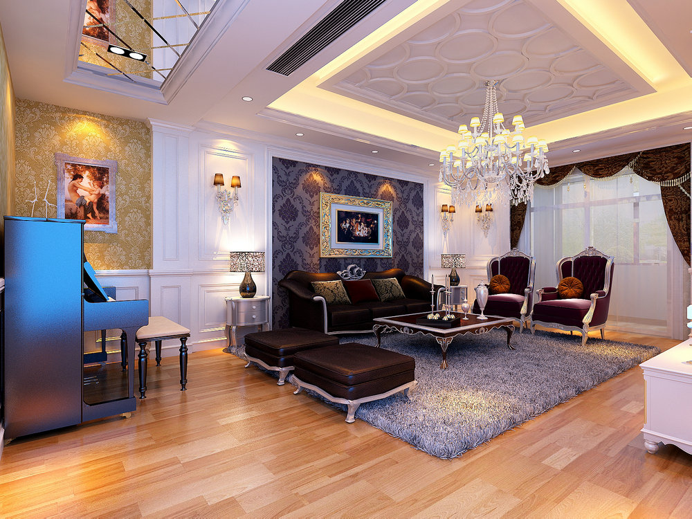 城投瀚城160平四室兩廳歐式風格裝修效果圖