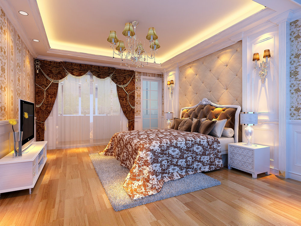 城投瀚城160平四室兩廳歐式風格裝修效果圖