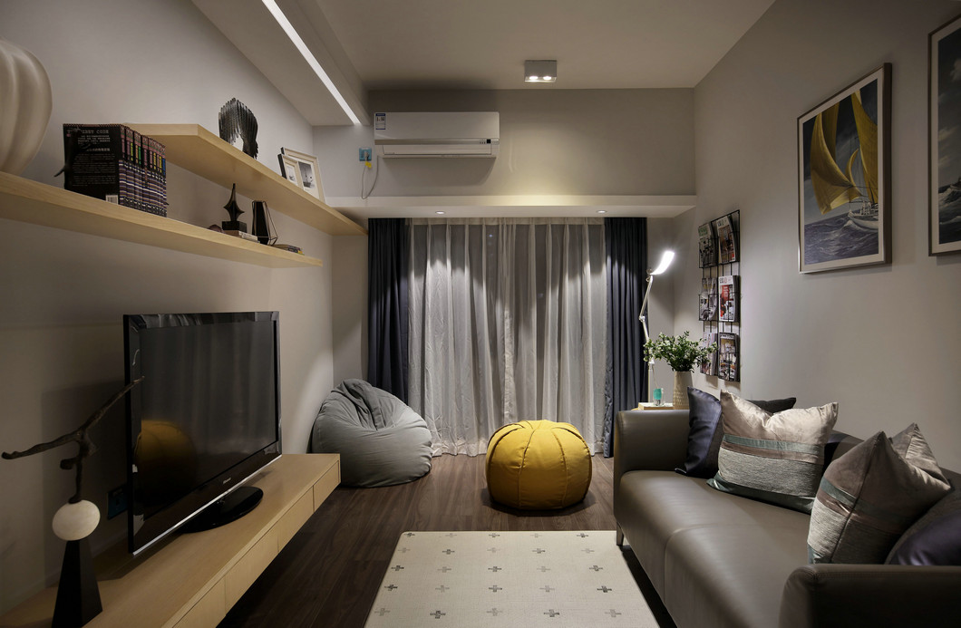 湯遜湖一號現代風格實景裝修效果圖