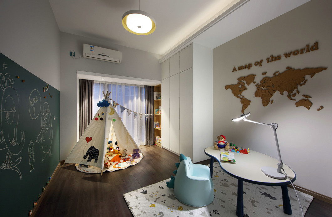 湯遜湖一號現代風格實景裝修效果圖