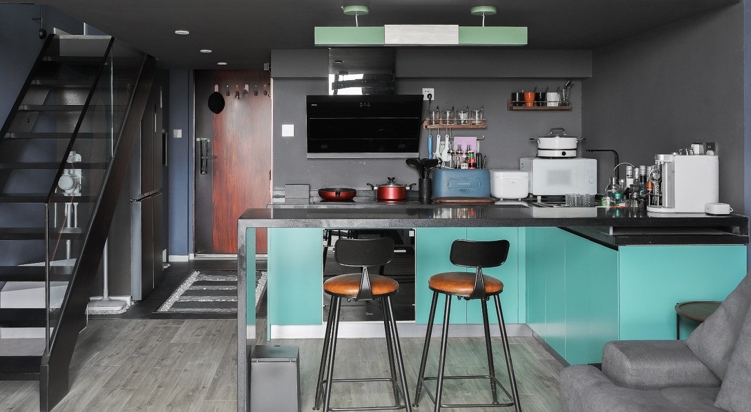 碧桂園泰富城45平loft混搭風格裝修效果圖