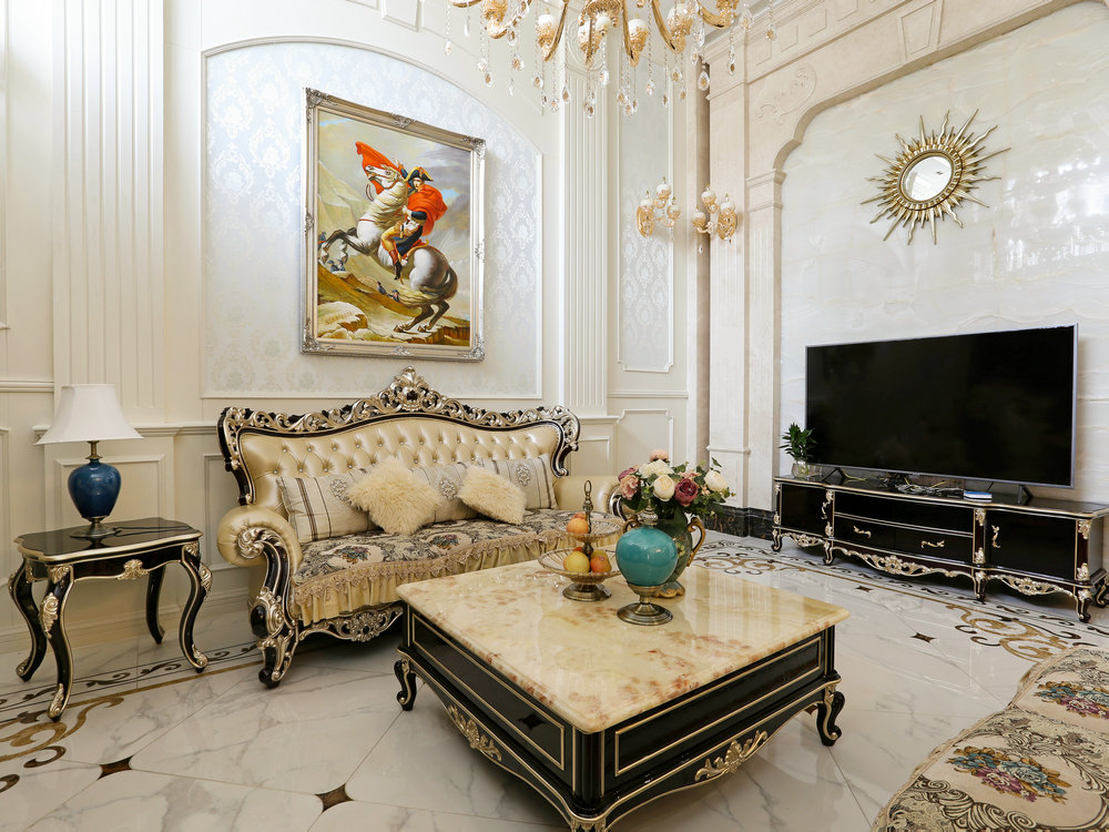 保利藍海郡600平歐式別墅裝修效果實景圖