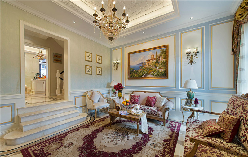 恒大華府217平歐式風格裝修效果圖