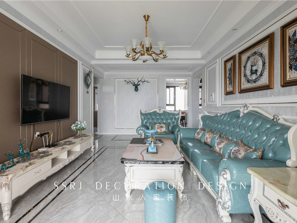 菩提苑149平簡歐風格裝修效果圖