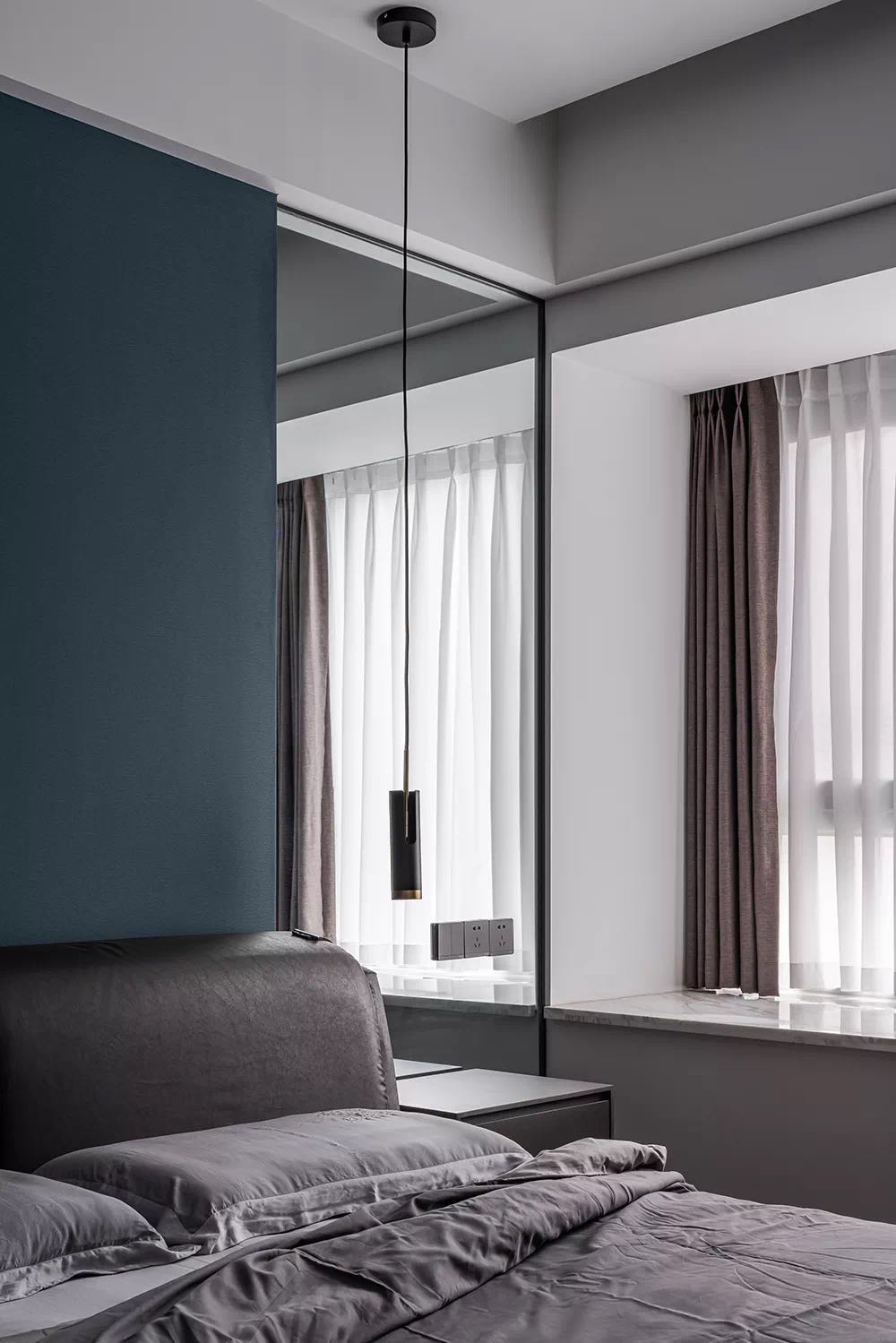 綠地公館118平現代黑白灰裝修效果圖