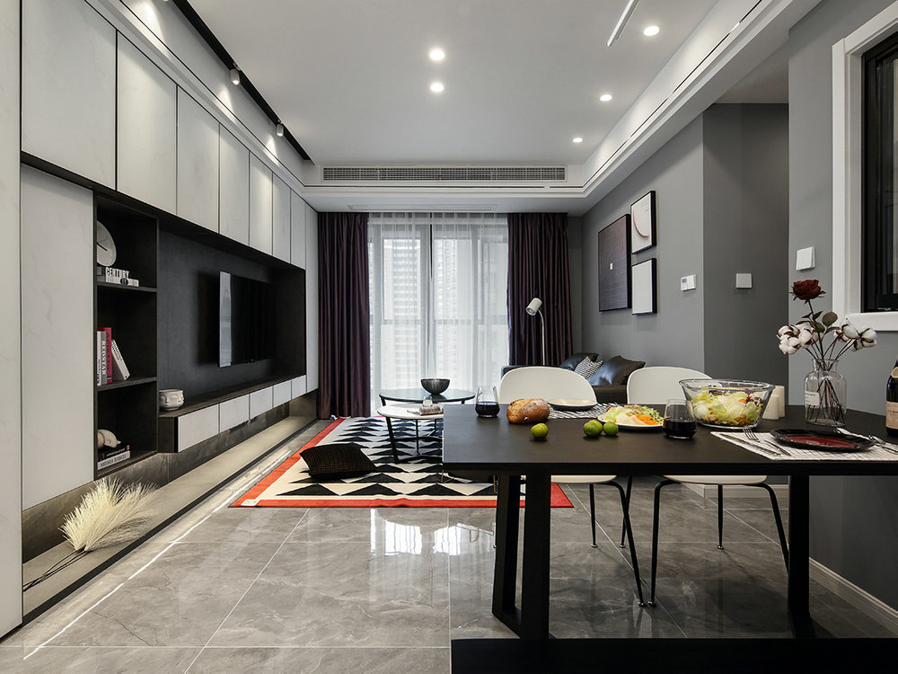 東湖城118平現代風格裝修效果圖