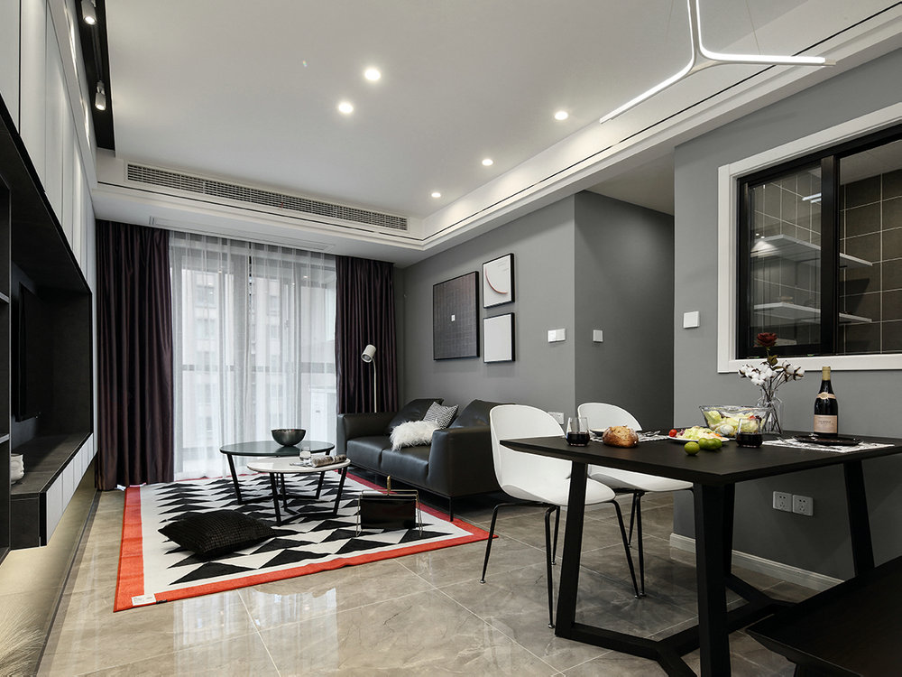 東湖城118平現代風格裝修效果圖