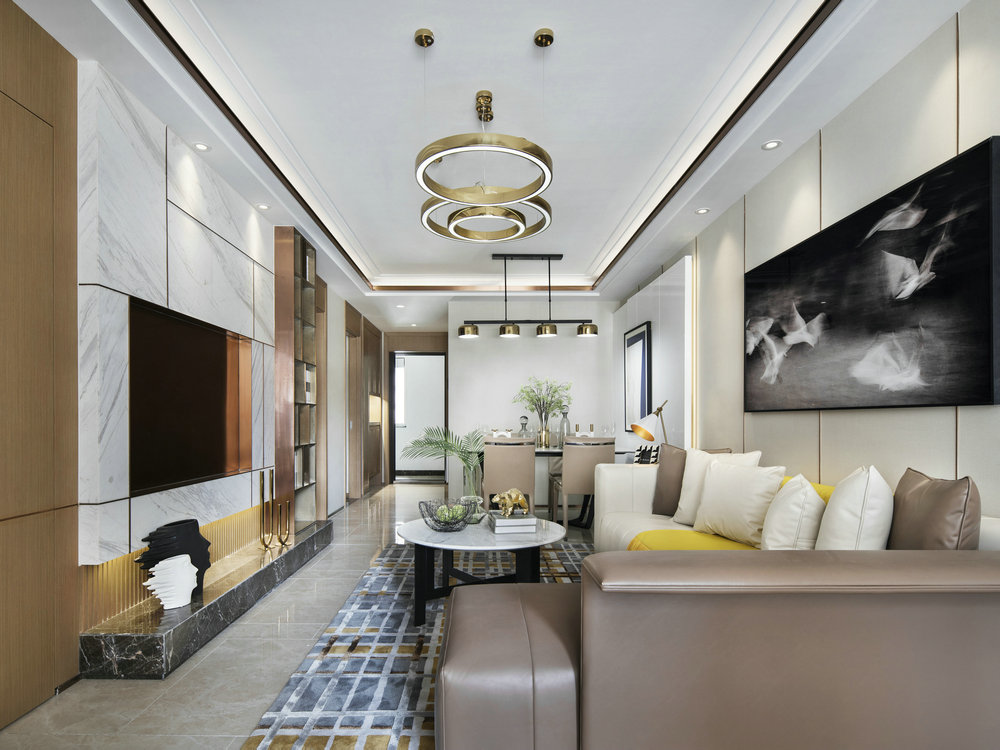 保利華府輕奢風格裝修效果圖