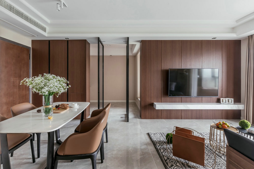 遠洋漢口中心92平現代風格裝修效果圖