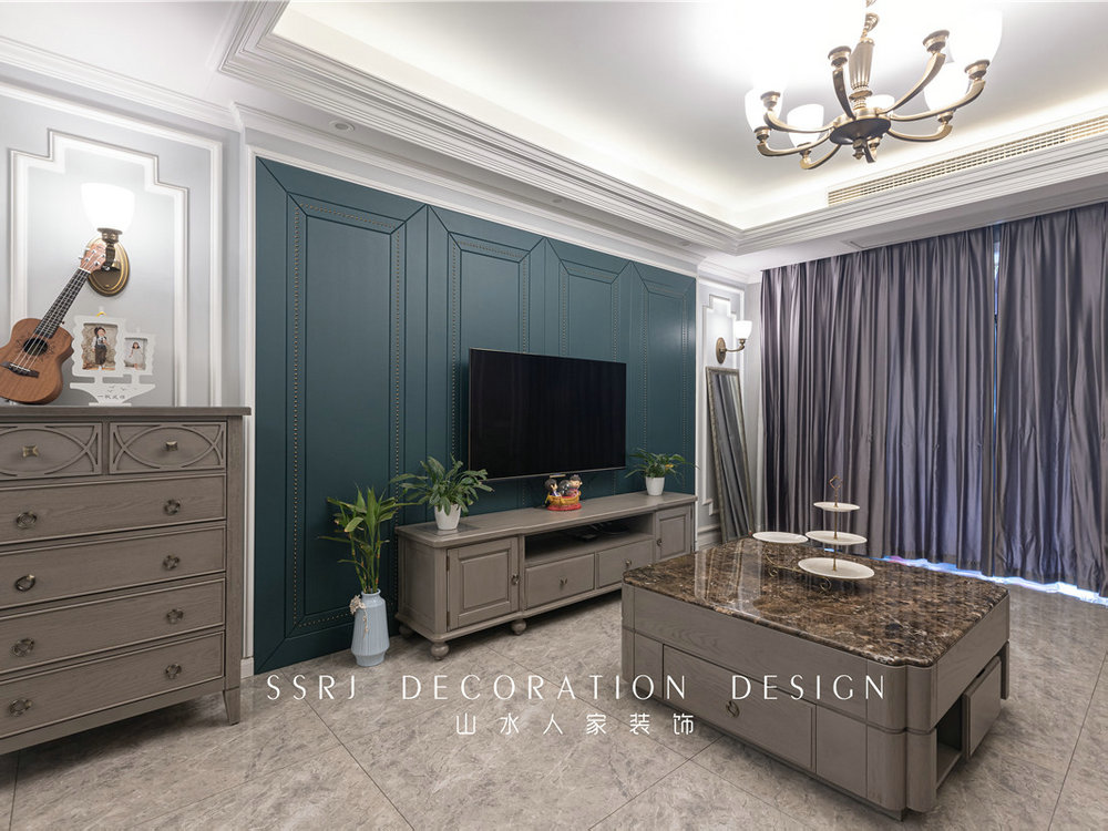 世貿云錦118平美式風格裝修效果圖