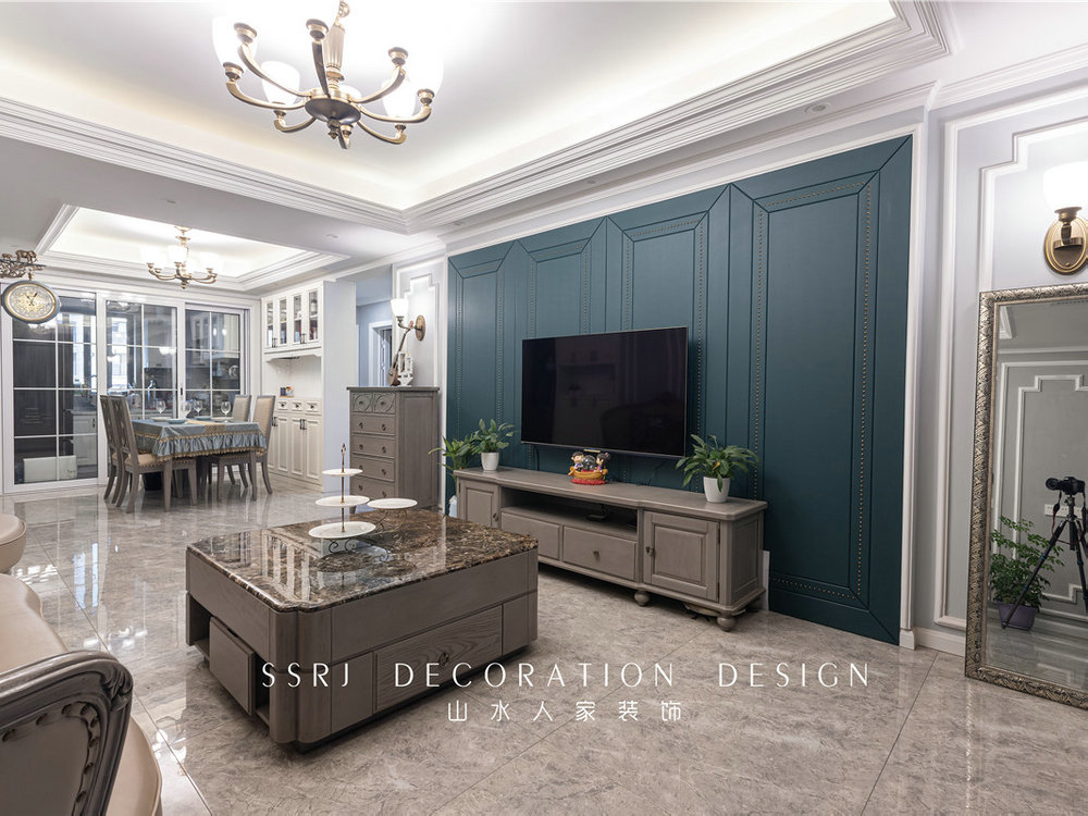 世貿云錦118平美式風格裝修效果圖