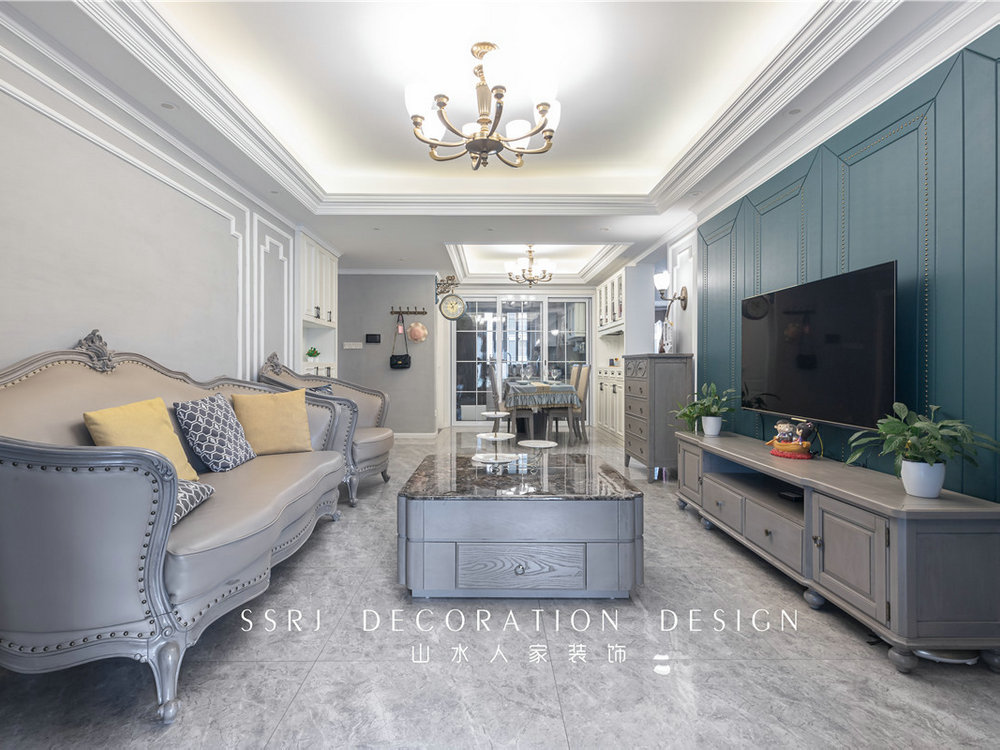 世貿云錦118平美式風格裝修效果圖