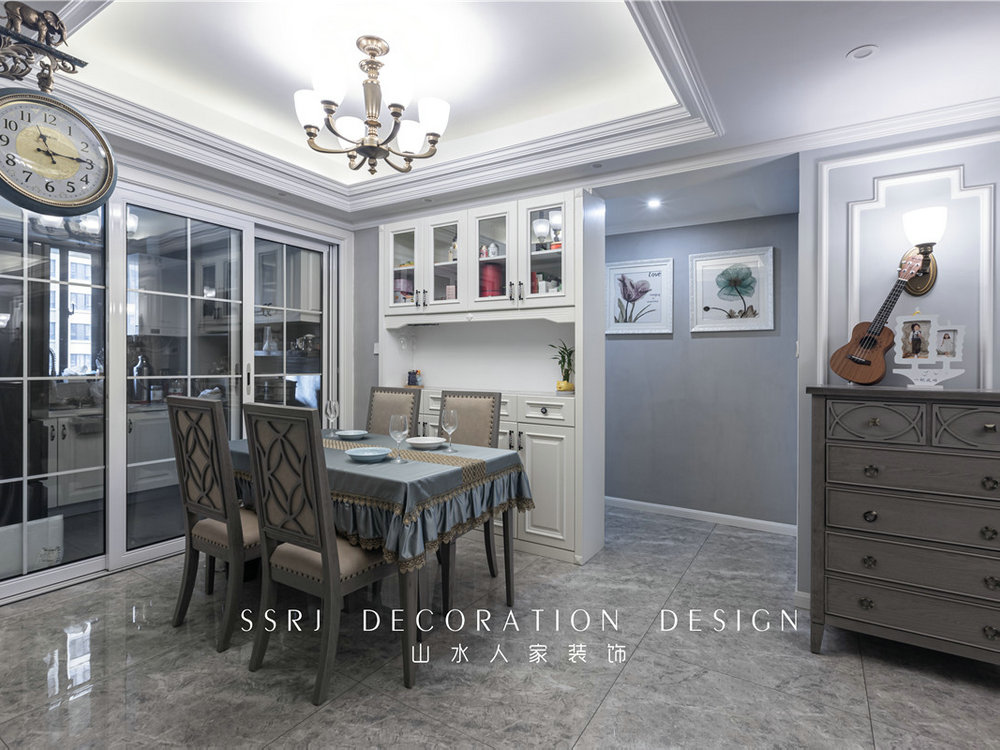 世貿云錦118平美式風格裝修效果圖