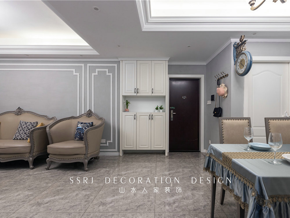 世貿云錦118平美式風格裝修效果圖