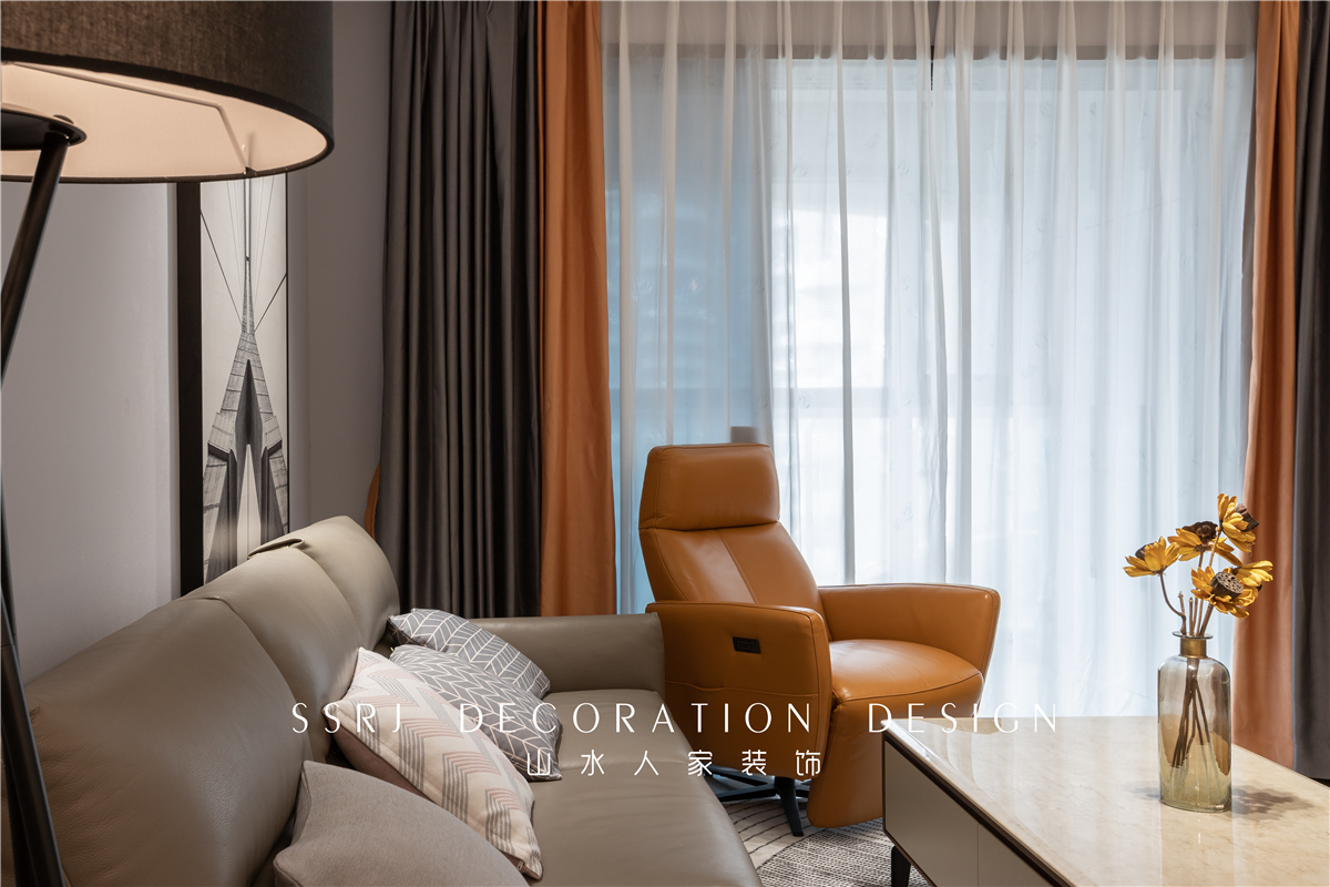 金沙泊岸135平現代簡約風格裝修效果圖