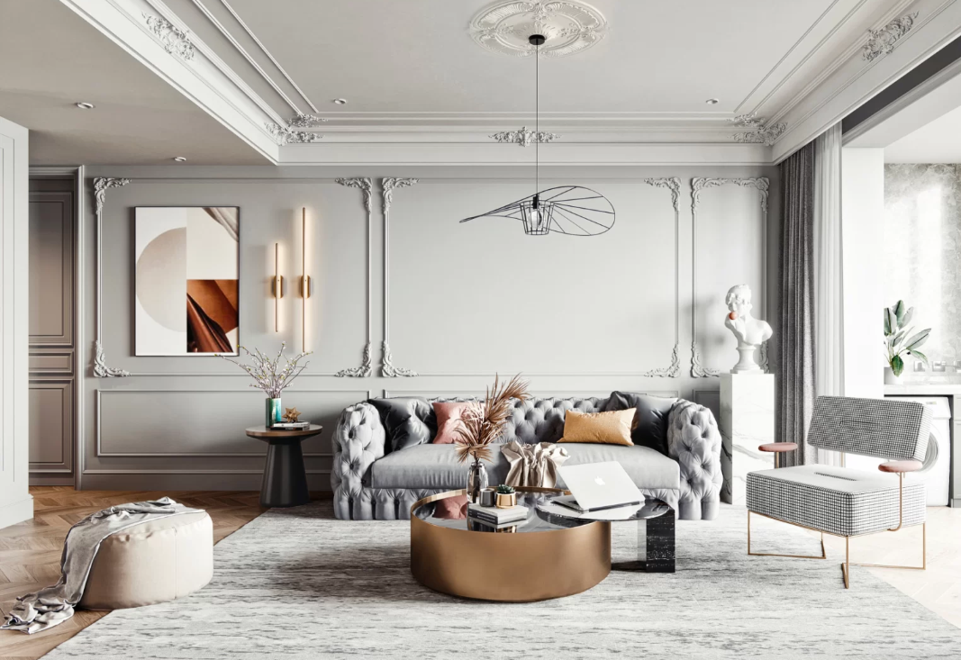 大華濱江天地法式輕奢風格裝修效果圖