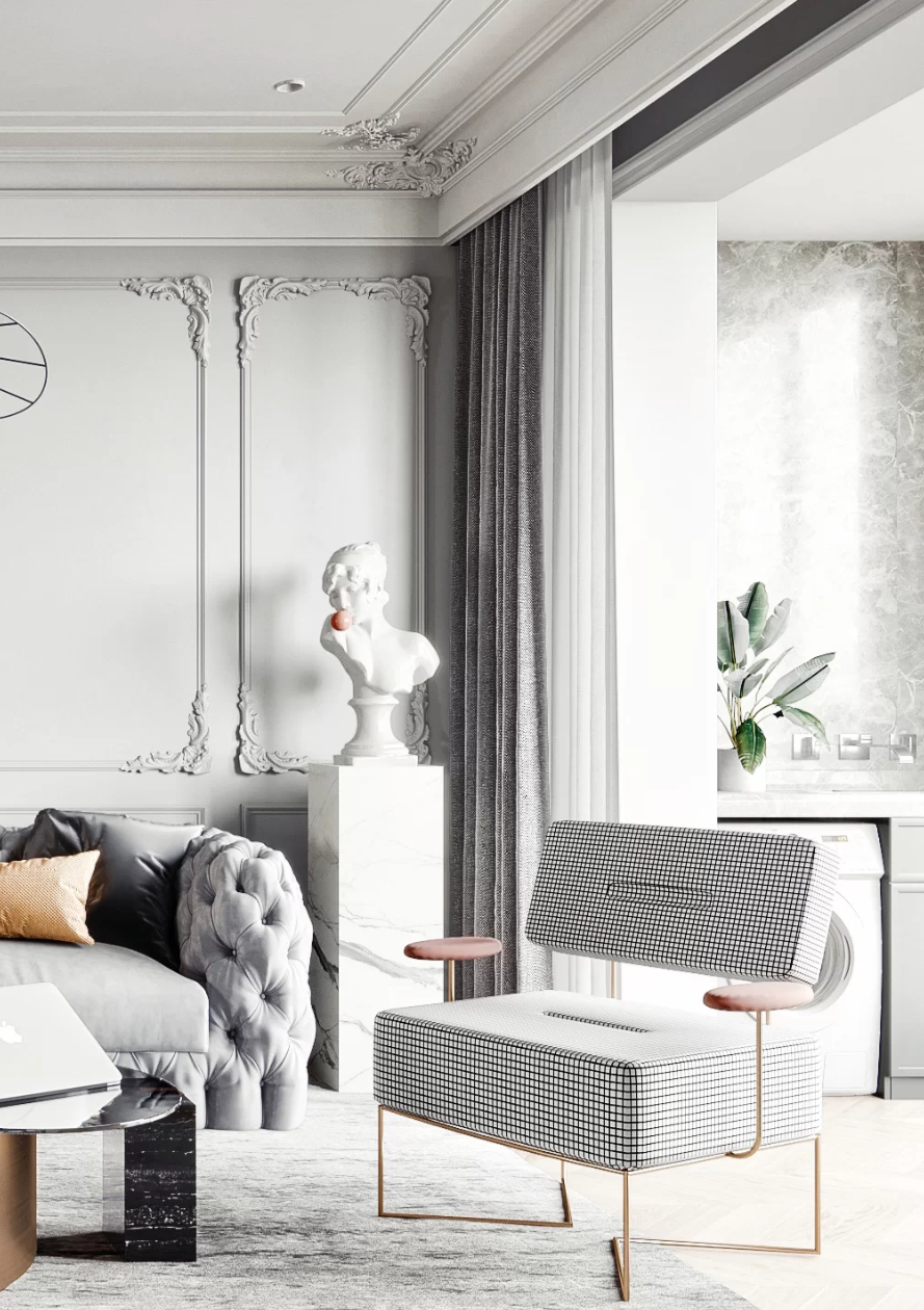 大華濱江天地法式輕奢風格裝修效果圖