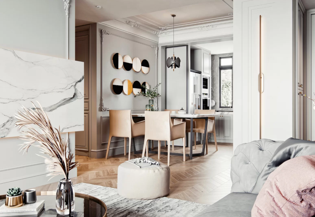 大華濱江天地法式輕奢風格裝修效果圖