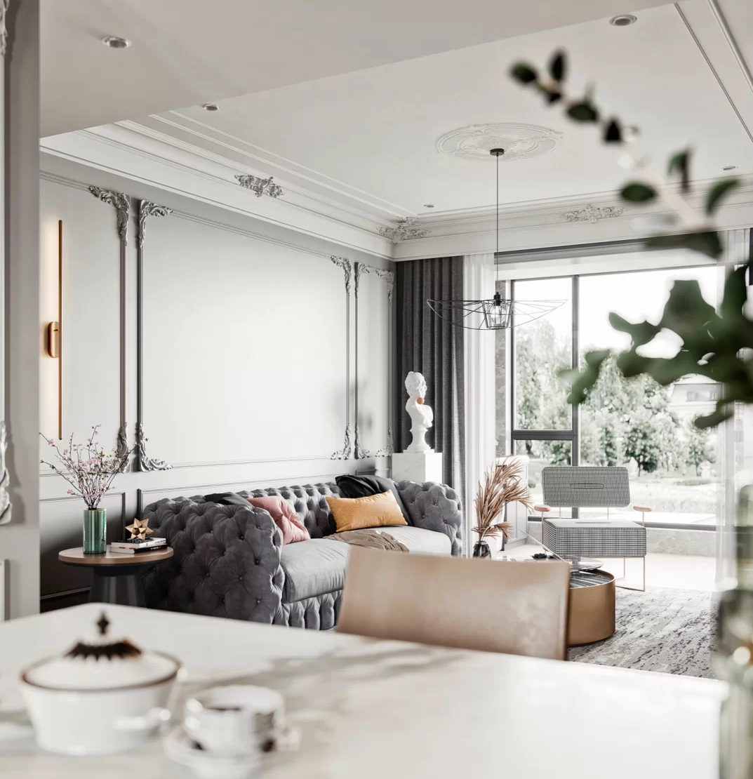 大華濱江天地法式輕奢風格裝修效果圖