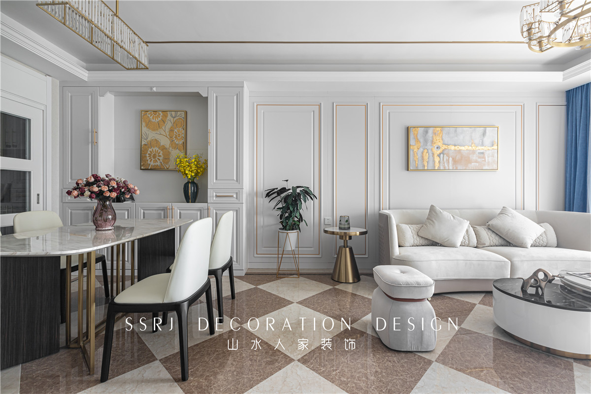 萬科翡翠濱江輕奢風格裝修效果圖