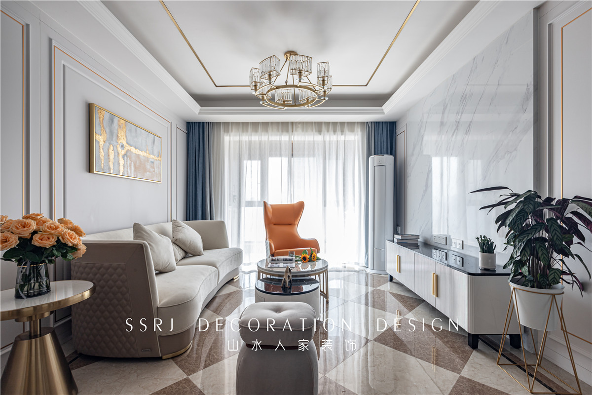 萬科翡翠濱江輕奢風格裝修效果圖