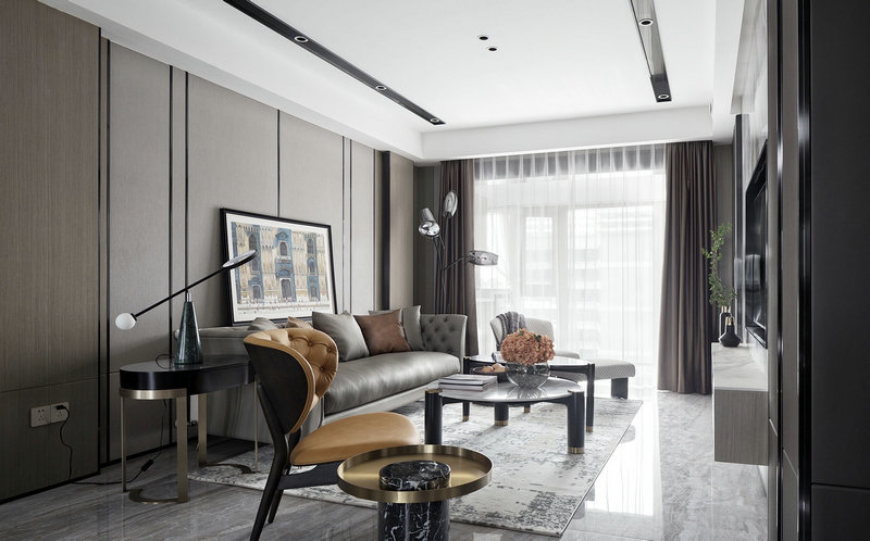 金地自在城現代港式風格裝修效果圖