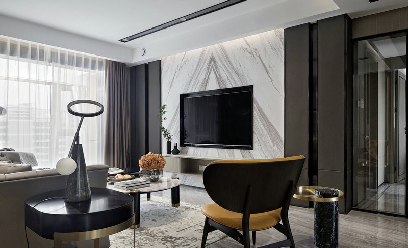 金地自在城現代港式風格裝修效果圖