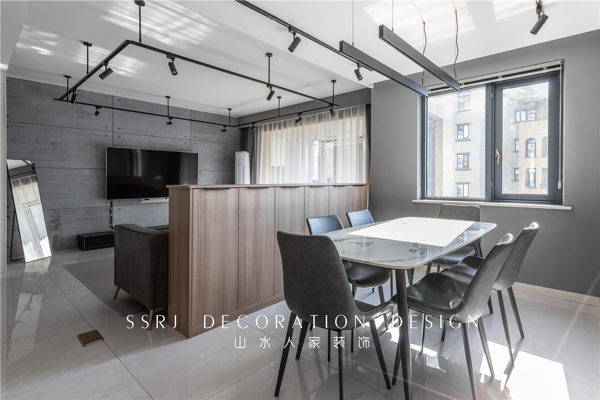 美加湖濱新城工業風格裝修效果圖