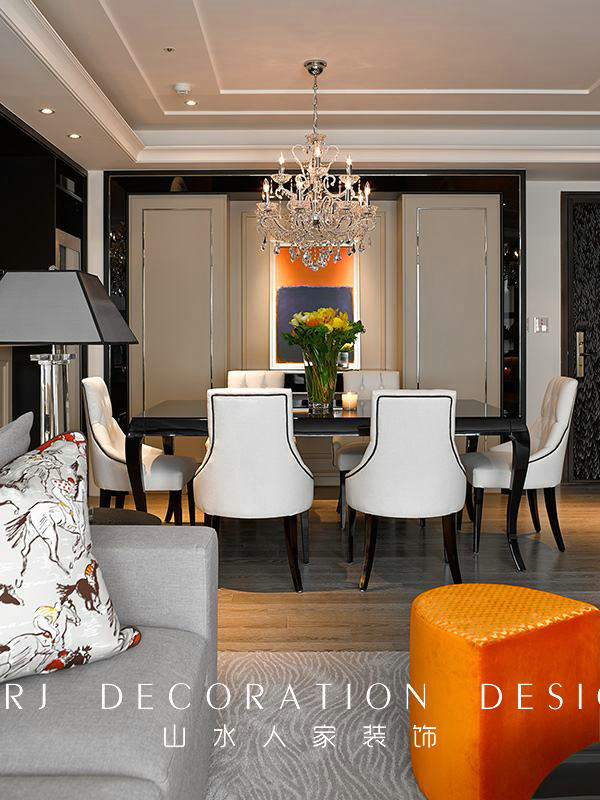 濱江軍苑現代輕奢風格裝修效果圖