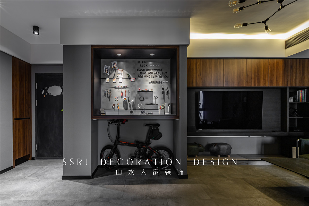 濱湖壹號混搭工業風格裝修效果圖