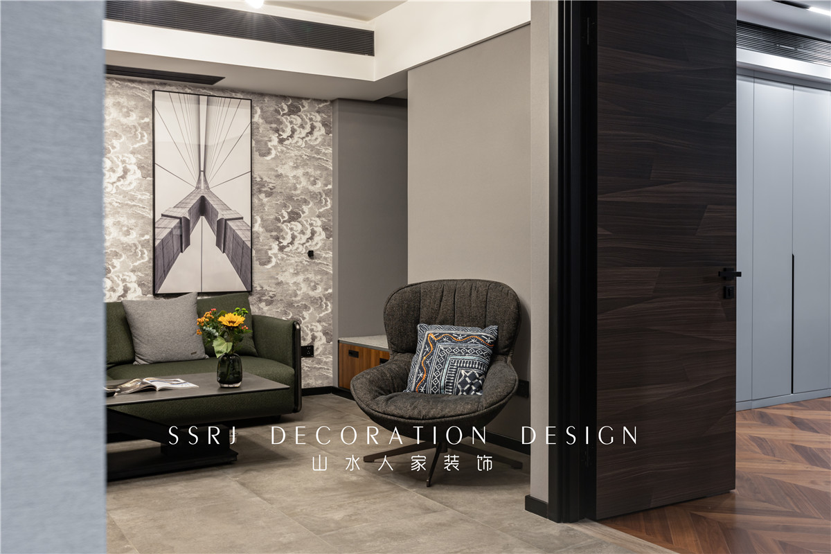 濱湖壹號混搭工業風格裝修效果圖