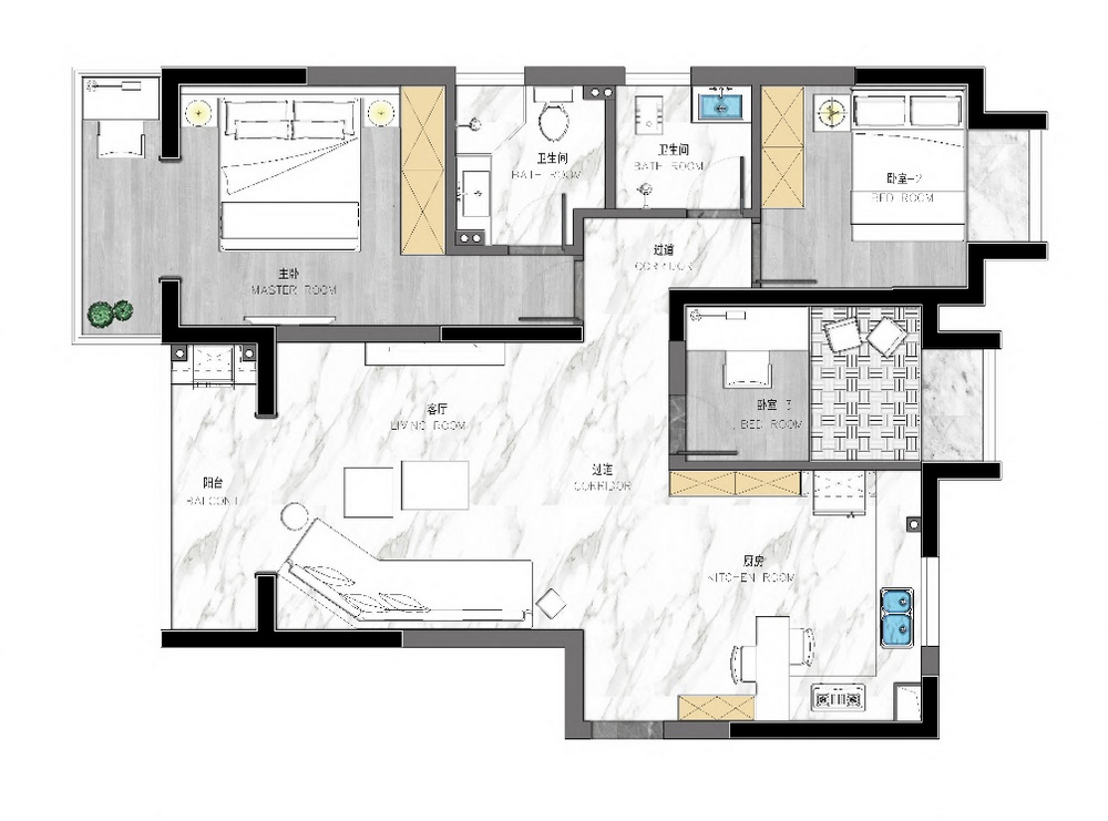 新華聯青年城現代風格裝修效果圖