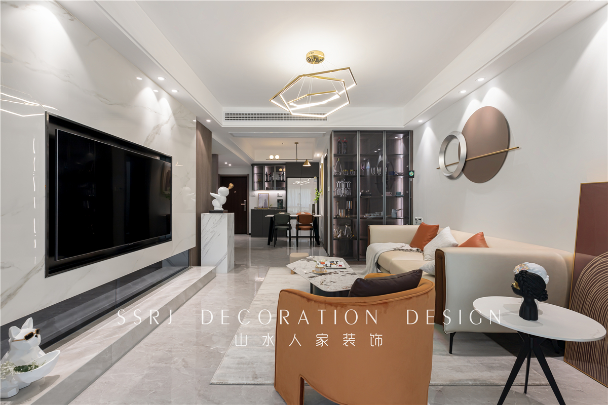 保利城91平現代輕奢風格裝修效果圖