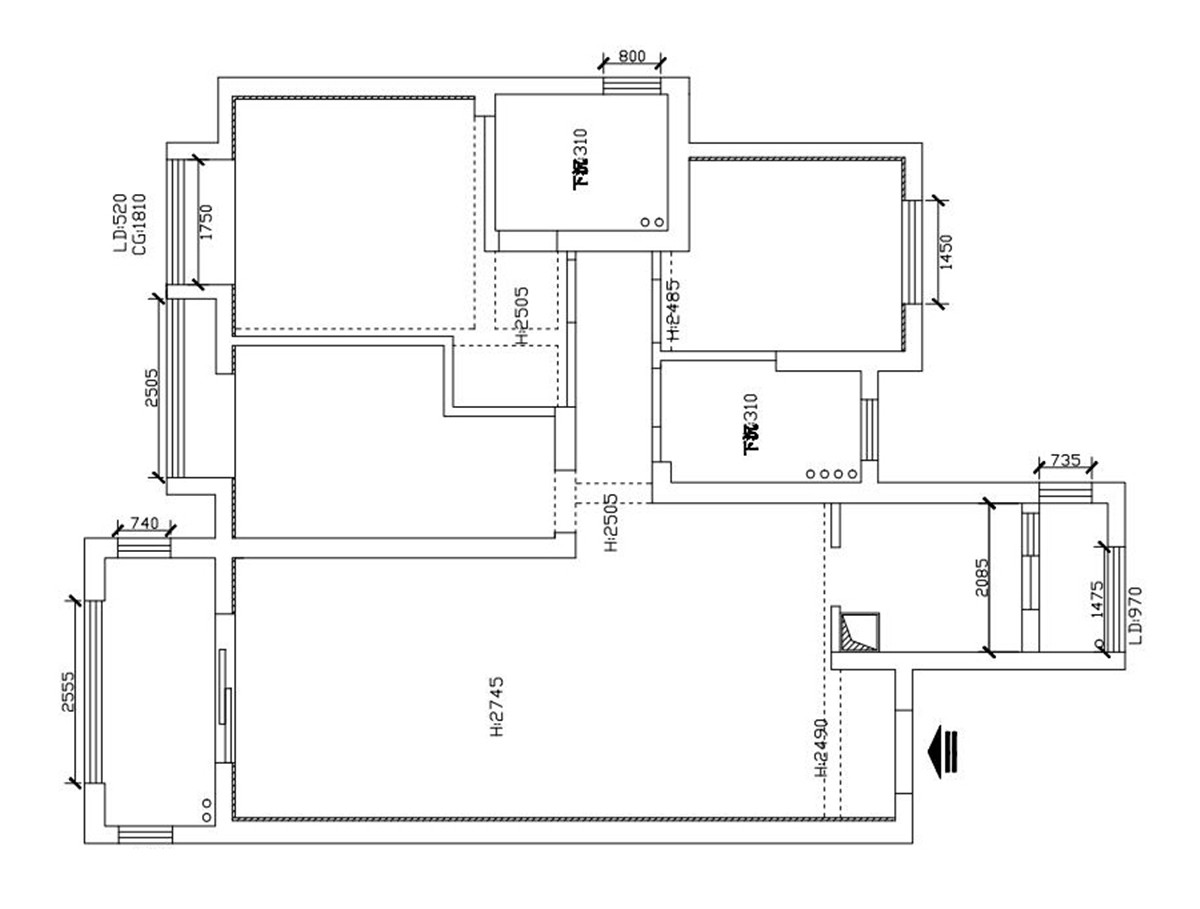 大華鉑金瑞府現代簡約風格裝修戶型圖